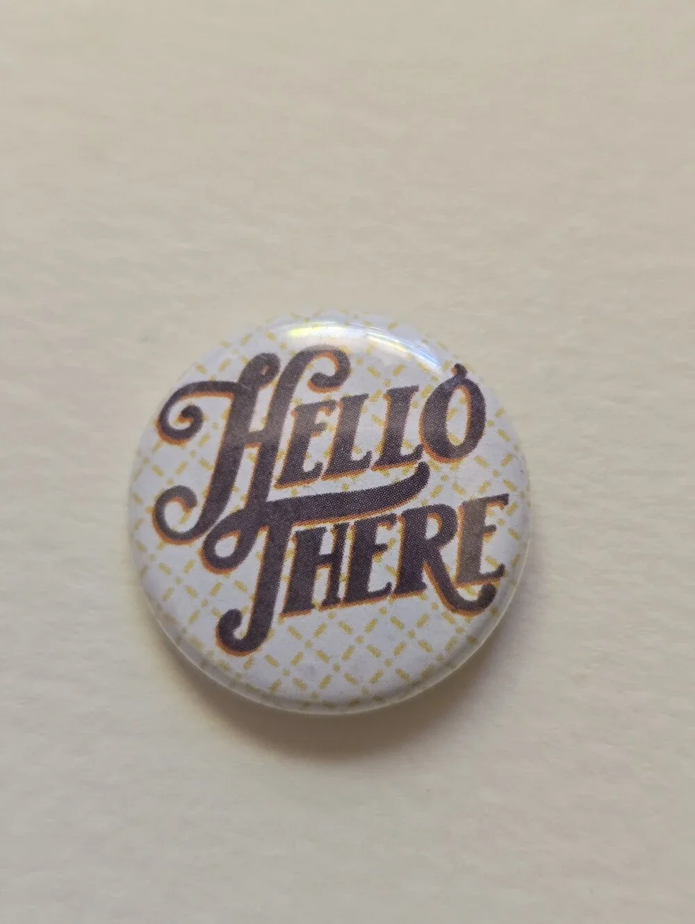 Hello There Round Button Pin